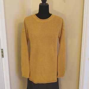 PINK ROSE Hi Lo Waffle Knit Tunic Sweater